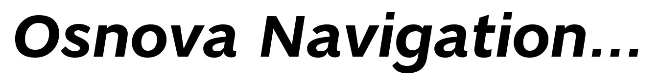 Osnova Navigation Std Bold Italic